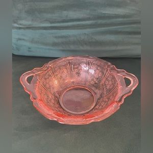 Jeanette Glass Cherry Blossom Pink Serving Bowl